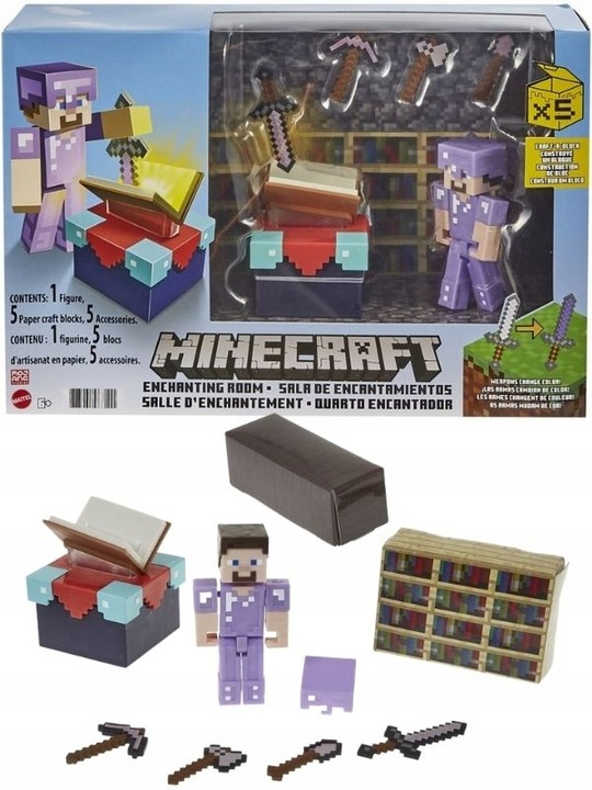 MINECRAFT MAGICZNY POKÓJ + FIGURKA STEVE GYB62