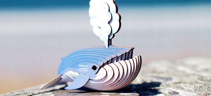 Wieloryb Płetwal Błękitny Eugy. Eko Układanka 3D