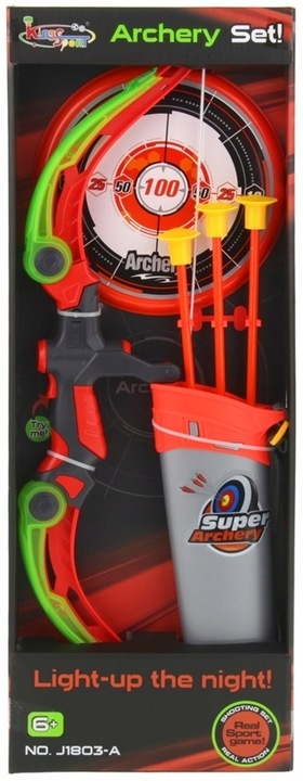Łuk dla Dzieci Klasyczny Zestaw Łuczniczy Strzelecki Świecący + Strzały