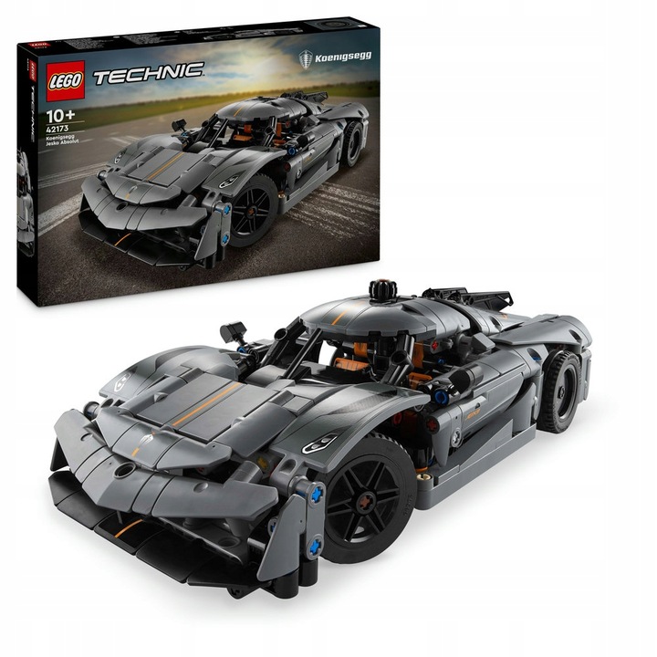 LEGO TECHNIC Szary Hipersamochód KOENIGSEGG Absolut 42173 Zestaw Klocki 10+