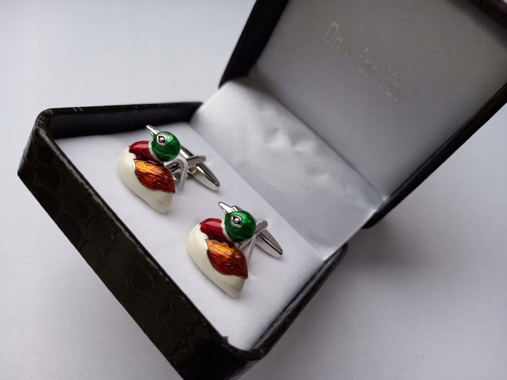 Spinki do mankietów Mały Tytanowy Pistolet