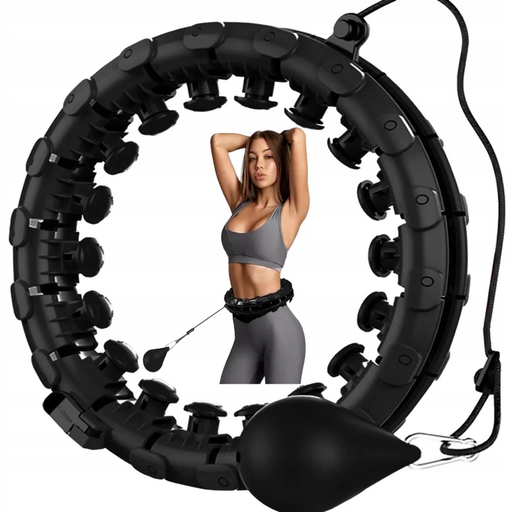 HULA HOP ODCHUDZAJĄCE Z OBCIĄŻENIEM OBCIĄŻNIKIEM SMART WYPUSTAKAMI HULAHOP