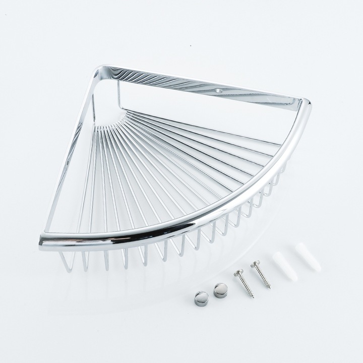 Koszyk półka narożna łazienkowa chrom pod prysznic