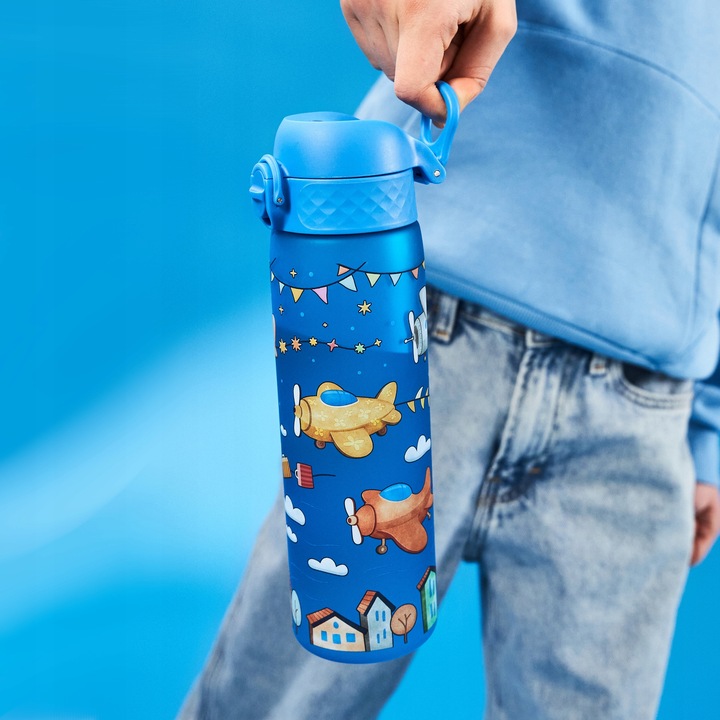 BUTELKA BIDON NA WODĘ DO SZKOŁY PRZEDSZKOLA NIEBIESKI SAMOLOTY ION8 0,5 l
