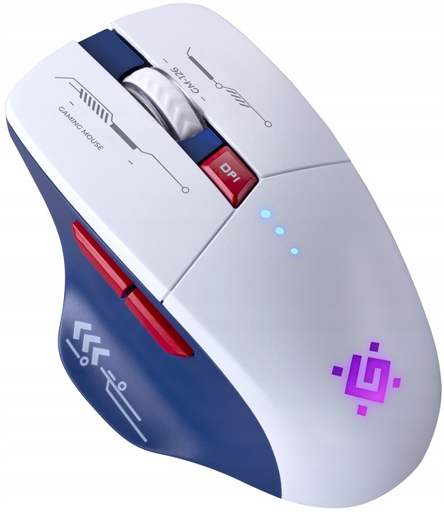 Myszka DEFENDER Mysz Bluetooth Bezprzewodowa Biała Podświetlenie Gamingowa