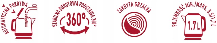 Czajnik elektryczny bezprzewodowy stal inox 2200W MPM MCZ-121M