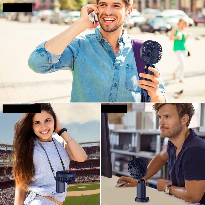 WENTYLATOR RĘCZNY PRZENOŚNY MINI WENTYLATOR Z AKUMULATOR 3000 MAH W PODRÓŻY