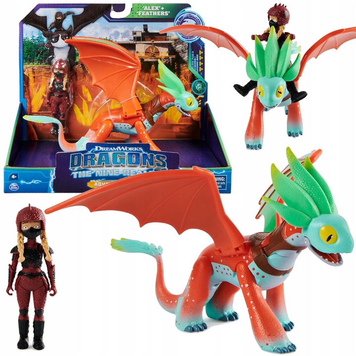 ALEX I SMOK PIÓRKA JAK WYTRESOWAĆ SMOKA ZESTAW FIGURKI DRAGONS