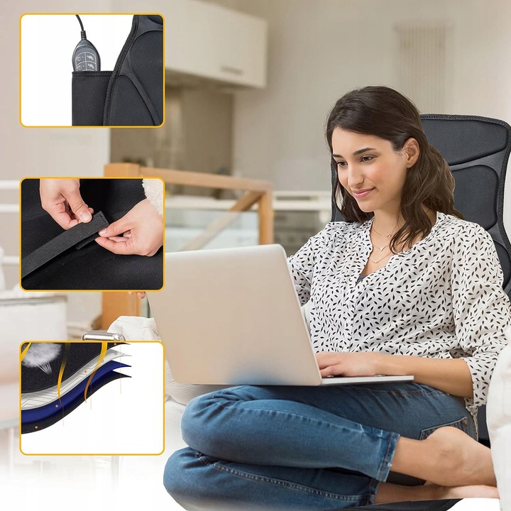 Mata masująca masażer wibracyjny do pleców ciała karku kręgosłupa szyi