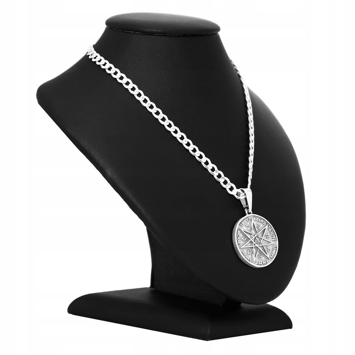 SREBRNY MEDALIK PIECZĘĆ TALIZMAN AMULET SIEDMIU ARCHANIOŁÓW DUŻY PRÓBA 925