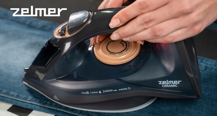ZELMER ŻELAZKO PAROWE PAROWNICA UBRAŃ SAMOCZYSZCZĄCE CERAMICZNE 2400W