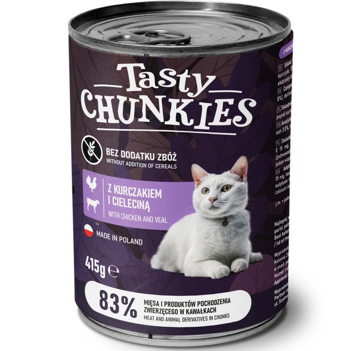 Tasty Chunkies GRAIN-FREE dla KOTA kawałki MIX smaków zestaw 30x415g