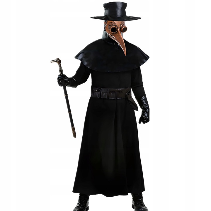 MASKA KRUKA PTAKA DOKTORA PLAGI LATEKSOWA BRĄZ DŻUMA CZARNA ŚMIERĆ PANDEMIA