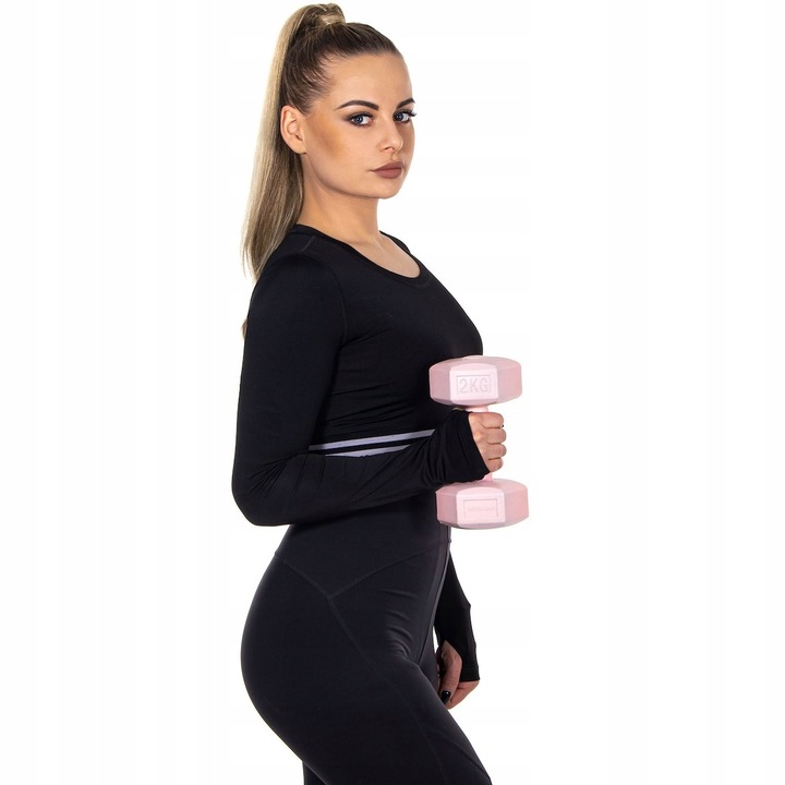 HANTLE 2x2kg ZESTAW CIĘŻARKI HANTELKI DO ĆWICZEŃ W DOMU HEKSAGONALNE