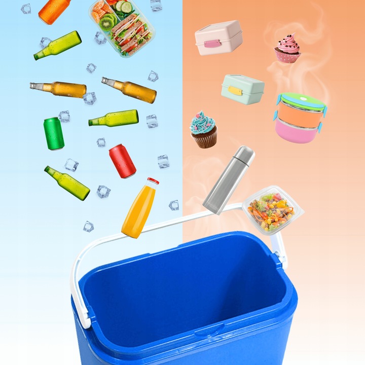 LODÓWKA TURYSTYCZNA 10L na WKŁADY MROŻĄCE do auta KAMPERA łodzi piknik