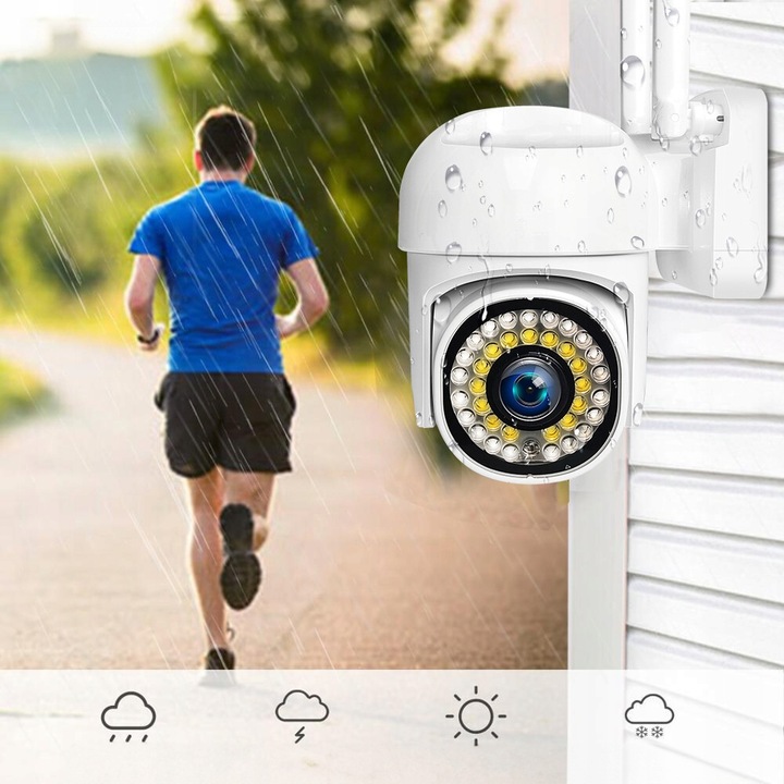 KAMERA WIFI IP SMART ZEWNĘTRZNA OBROTOWA FULL HD 2MP 1080p ZOOM 4x DETEKCJA