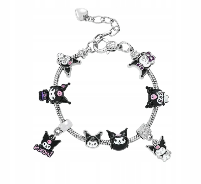 Bransoletka Modułowa Kotek Hello Kitty Kuromi Zawieszka Charms Cześć Kotku