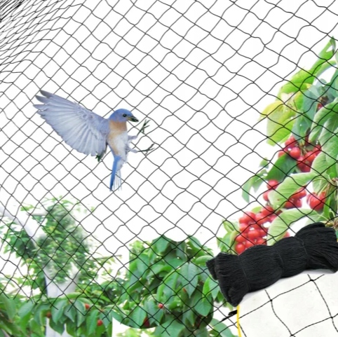 MOCNA SIATKA przeciw PTAKOM na BALKON na Drzewka Wolierę 7,5 x 7,5 m