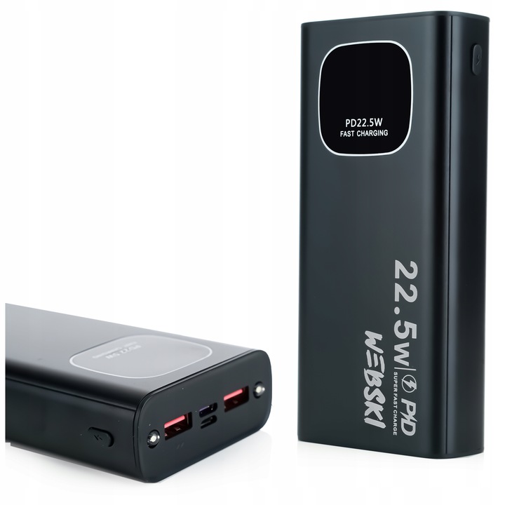 ALUMINIOWY PRZENOŚNY POWER BANK 3X USB 30000 mAh