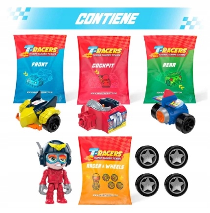 T-RACERS COLOR RUSH SERIA 5 AUTKO + FIGURKA KIEROWCA POJAZD SAMOCHÓD MAGIC