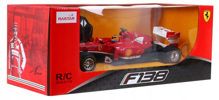 Autko zdalnie sterowane dla Dzieci Ferrari F138 RASTAR model 1:18 + Pilot