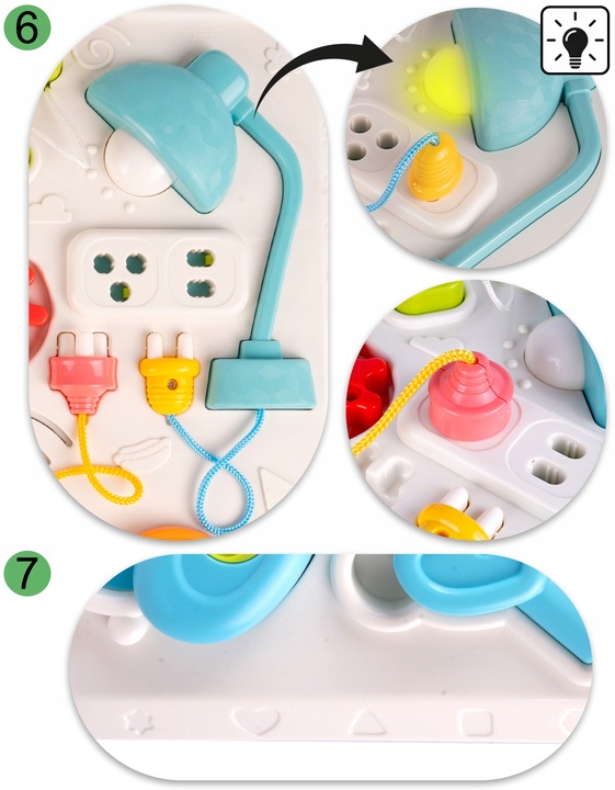 STOLIK EDUKACYJNY INTERAKTYWNY TABLICA MANIPULACYJNA KŁÓDKI KLUCZE PIANINO