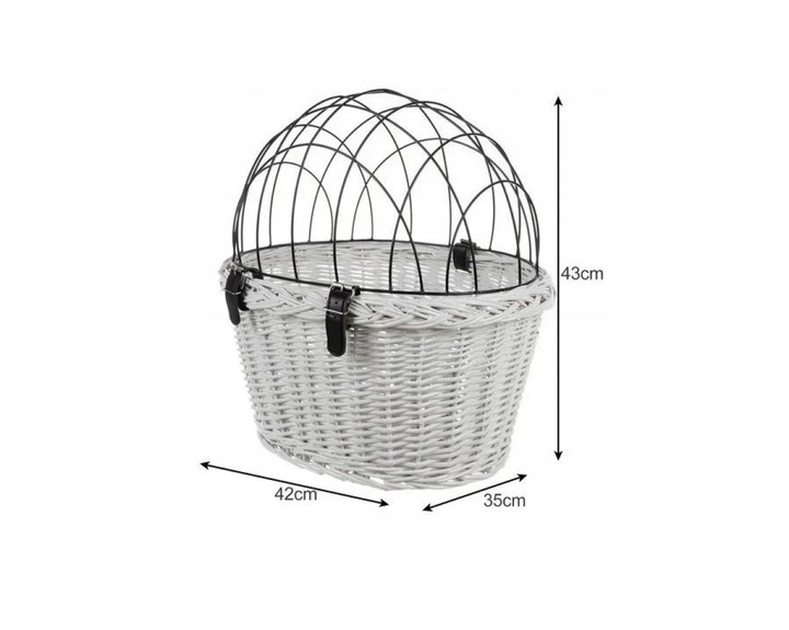 Kosz na rower dla psa kota na kierownicę rowerowy kratka transporter koszyk