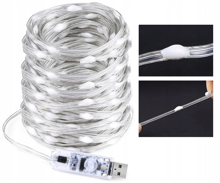 Lampki choinkowe LED RGB USB Bluetooth Smart 20m SuperLED Aplikacja Pilot