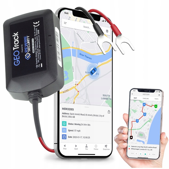 Lokalizator GPS Samochód Auta Motor Śledzenie WWW Aplikacja SMS GEO TRACK
