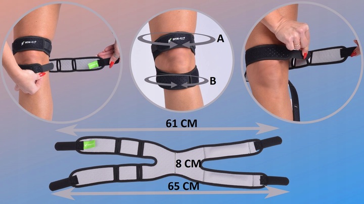 OPASKA STABILIZATOR KOLANA RZEPKI DOBRZE PODTRZYMUJE KOLANO DO BIEGANIA BÓL