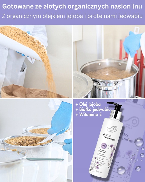 Odżywka do loków - PRAWDZIWY Żel lniany do włosów kręconych NAWILŻAJĄCY