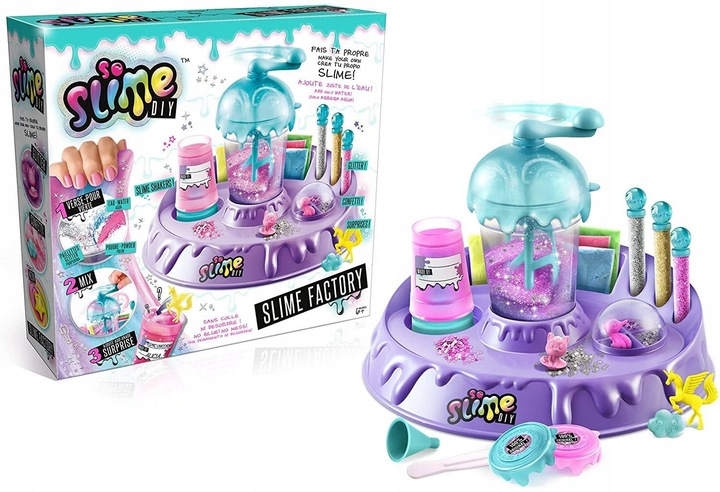 FABRYKA SLIME GLUTY DUŻY ZESTAW BROKAT SOSLIME FABRYKA DO ROBIENIA GLUTÓW