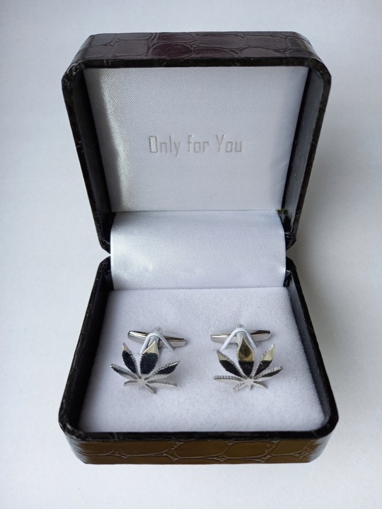 Spinki do mankietów koszul EXC Marihuana