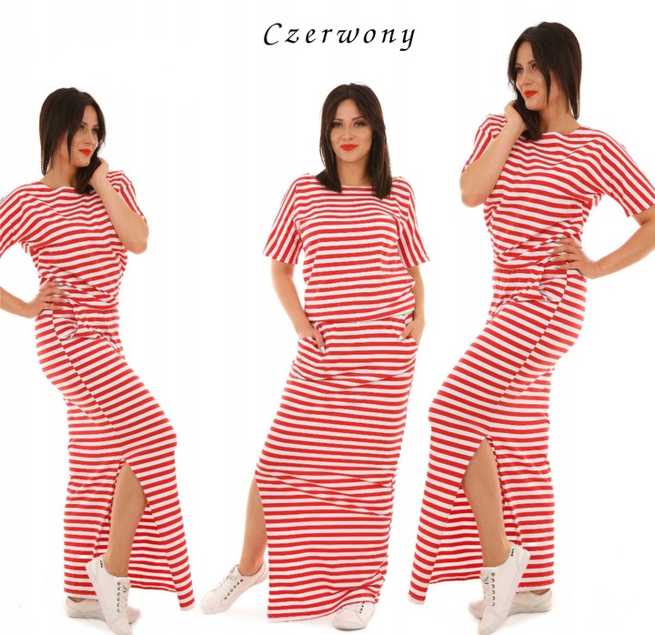 F370 maxi SUKIENKA rozcięcie WZORY