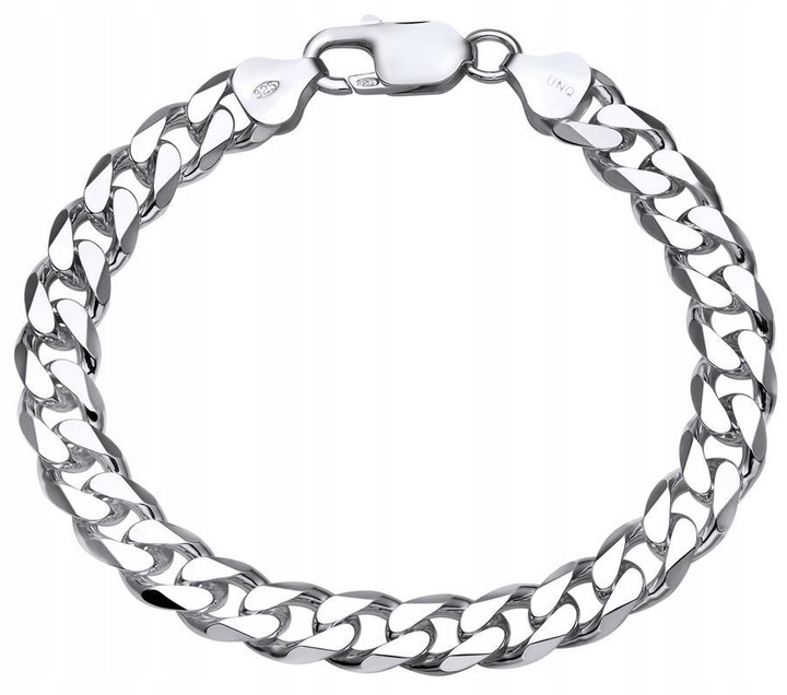 Bransoletka Srebrna Męska Pancerka SREBRO 925 Diamentowana 6mm Prezent