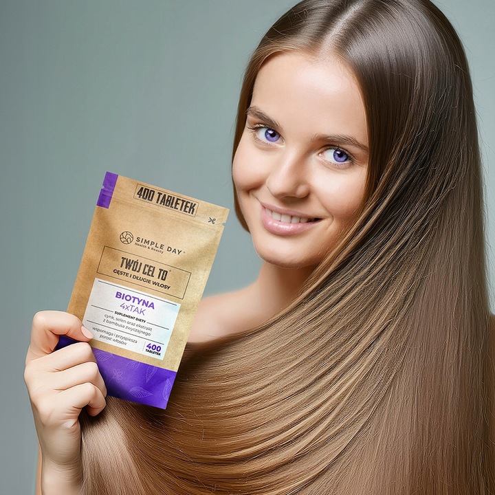 BIOTYNA Z NATURALNYM KRZEMEM NA WŁOSY SKÓRĘ PAZNOKCIE - 400 TABLETEK