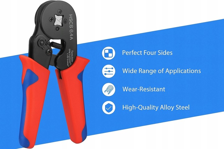 Zaciskarka Ręczna Do Tulejek Zaciskowych Konektorów Kabli Praska + 1200szt