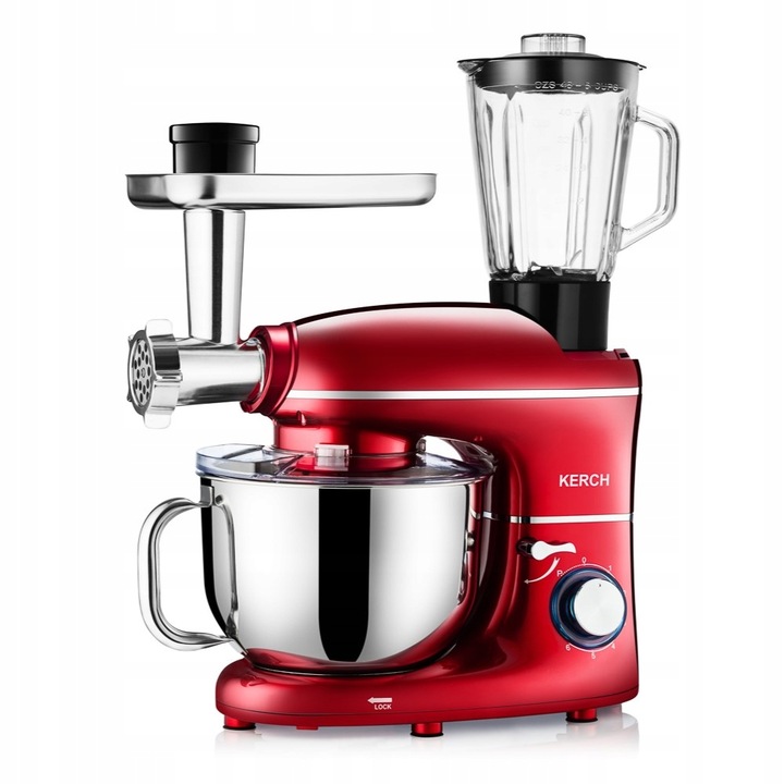 ROBOT KUCHENNY PLANETARNY MIKSER Z MISĄ KERCH ROTARY 4000W RED 6,2L