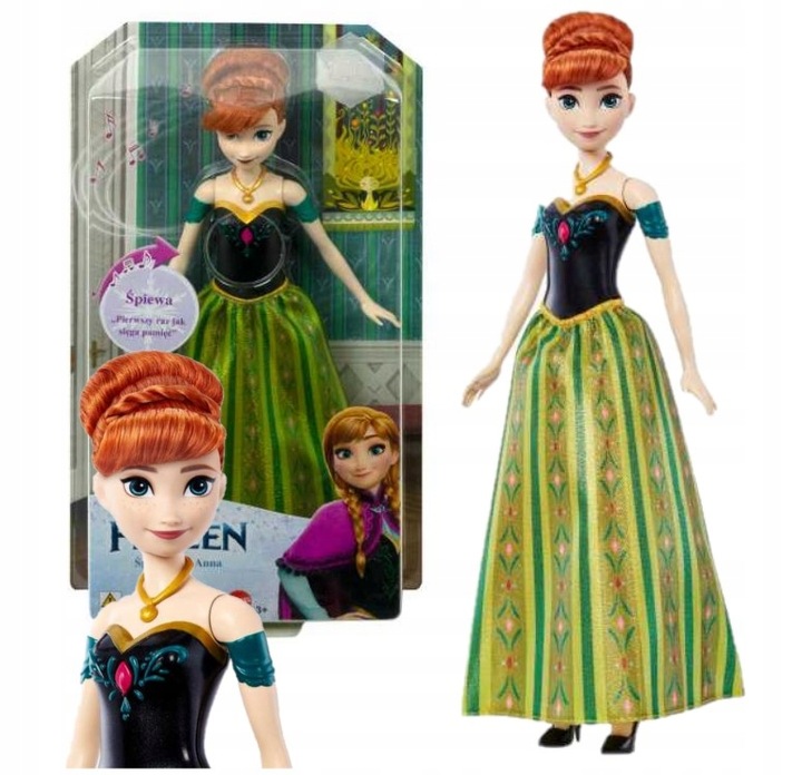 Frozen Śpiewająca Anna Jak sięga Pamięć MATTEL HMG45