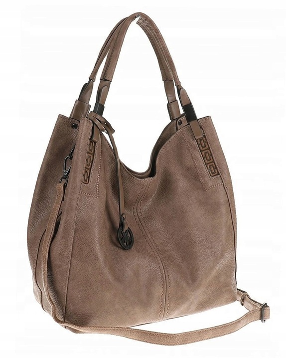 Tommasini Torebka Damska Listonoszka Duża Torba Shopper Worek 2692 Beżowa