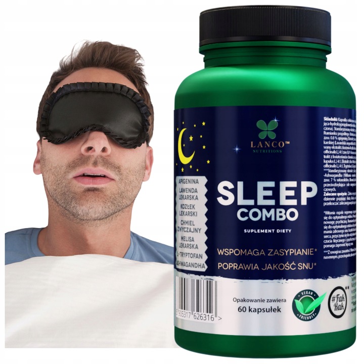 SLEEP Combo - Tabletki na sen PREMIUM - 60 kaps
