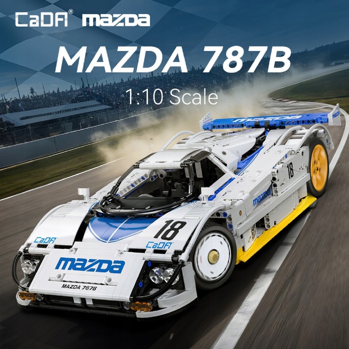 KLOCKI CADA MAZDA 787B AUTO SPORTOWE 50 CM 1:10 WYŚCIGÓWKA 1797 ELEMENTÓW