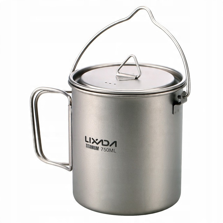 Lixada Lekki Tytan 3 Sztuk Zestaw Tytanu 750 ml