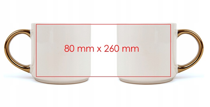 kubki Kubek szeroki złote ucho 400 ml z nadrukiem fotokubek zdjęcie prezent