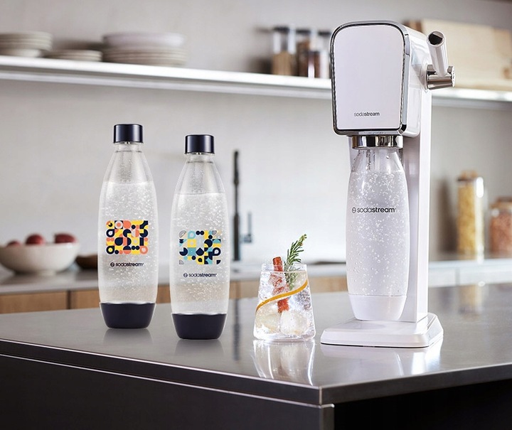 Zestaw butelek SodaStream Fuse Bubble Mosaic 2x1l czarne ze wzorami