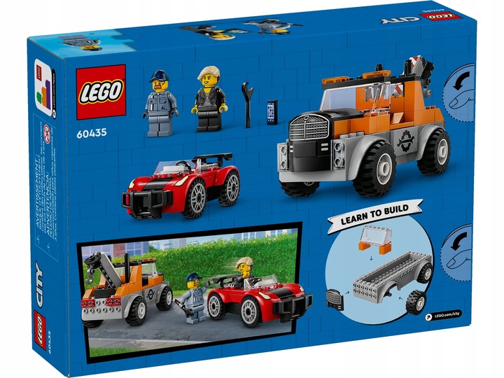 LEGO CITY 60435 SAMOCHÓD POMOCY DROGOWEJ I NAPRAWA SPORTOWEGO AUTA PREZENT