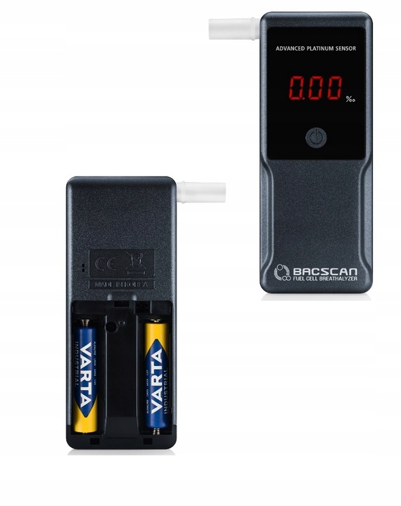 PRECYZYJNY Alkomat BACscan F-50 Ultra z kalibracją Zestaw PRO+ 50 ustników