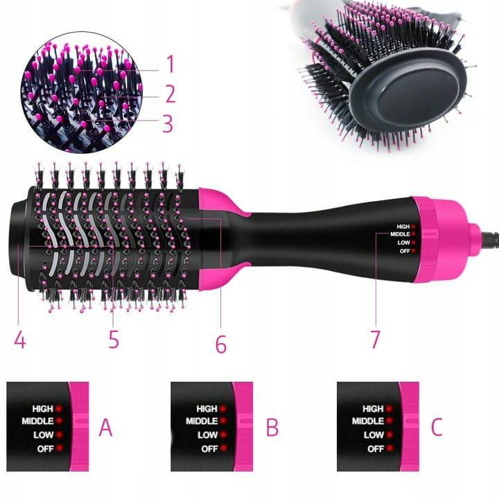 LOKÓWKO SUSZARKA PROSTOWNICA DO WŁOSÓW SZCZOTKA4w1