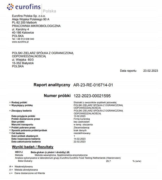 Lion's Mane - Soplówka Jeżowata DER 20:1 30g - Slavic Labs