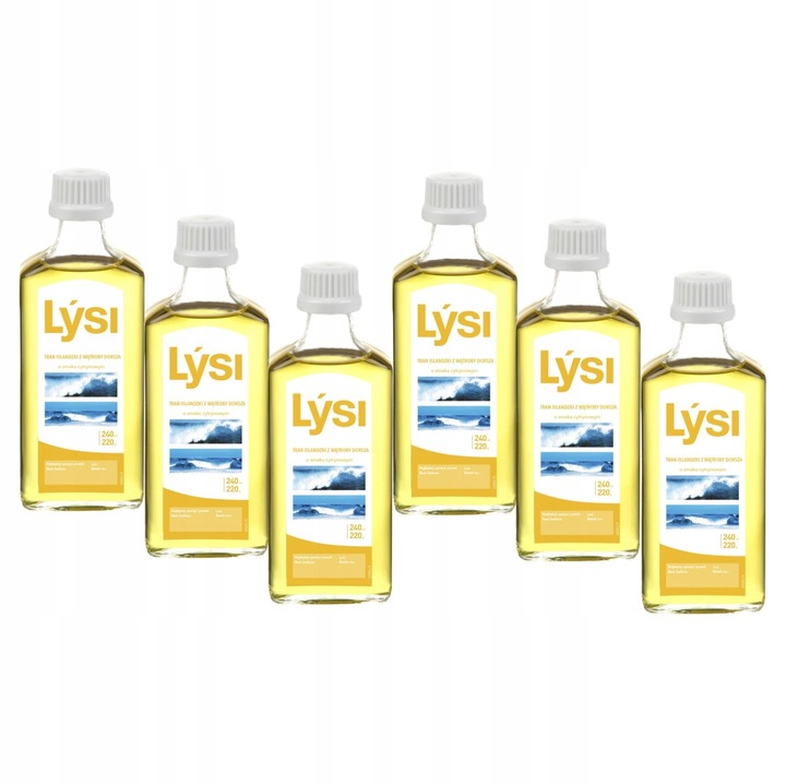 Lysi TRAN ISLANDZKI CYTRYNOWY z WĄTROBY DORSZA DHA EPA 240ml